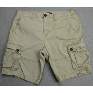 Aeropostale Shorts Mens 36 Beige Cotton Blend Stretch Cargo